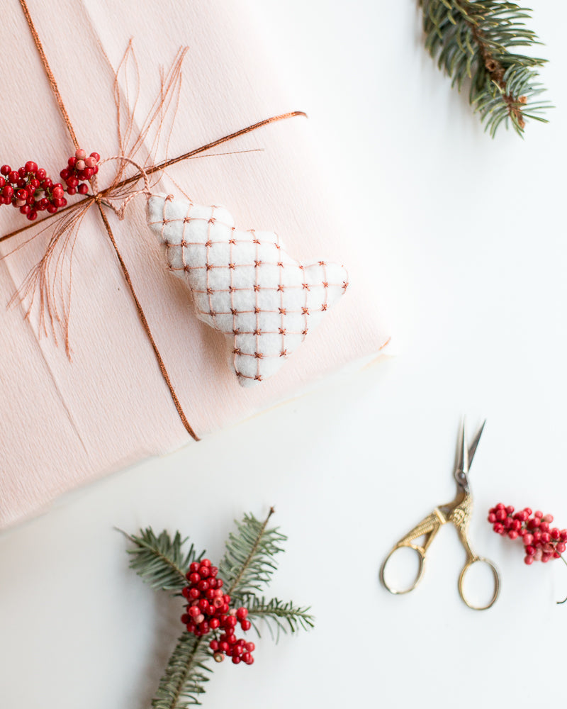 Embroidered Christmas Tree Ornament