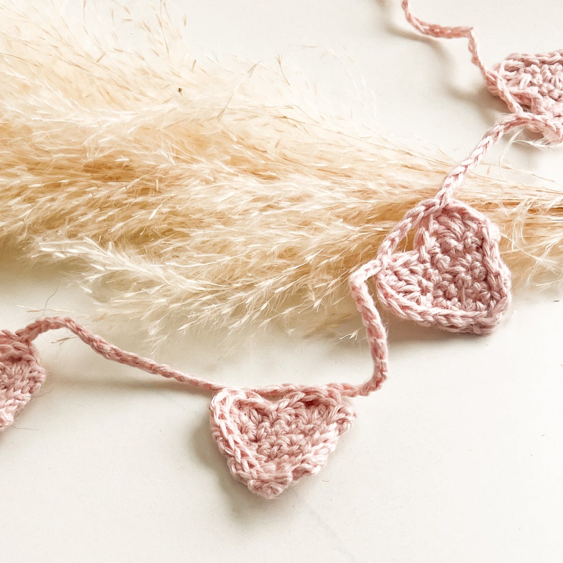 Crochet Heart Garland Pattern & Video