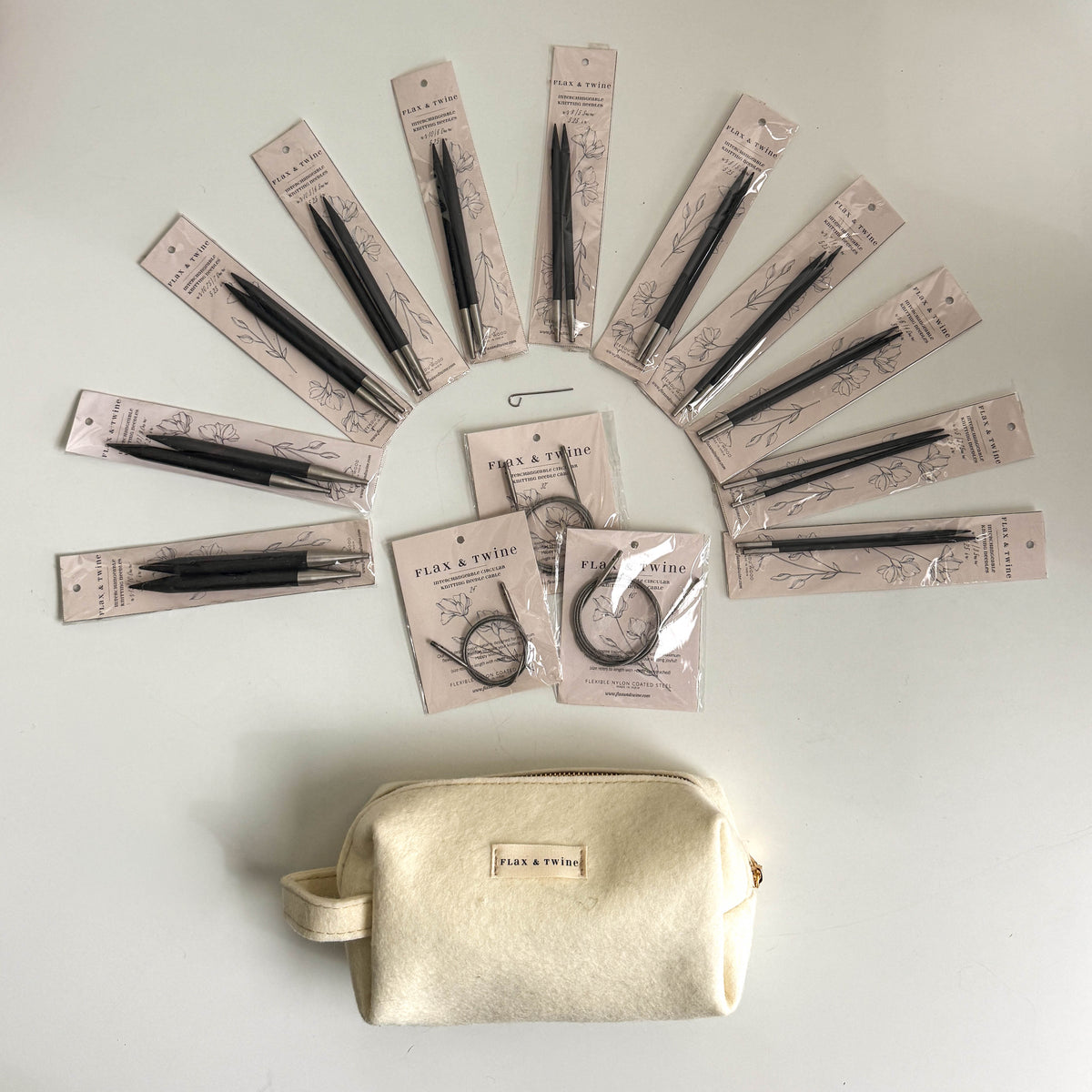 Flax & Twine Interchangeable Knitting Needles Set
