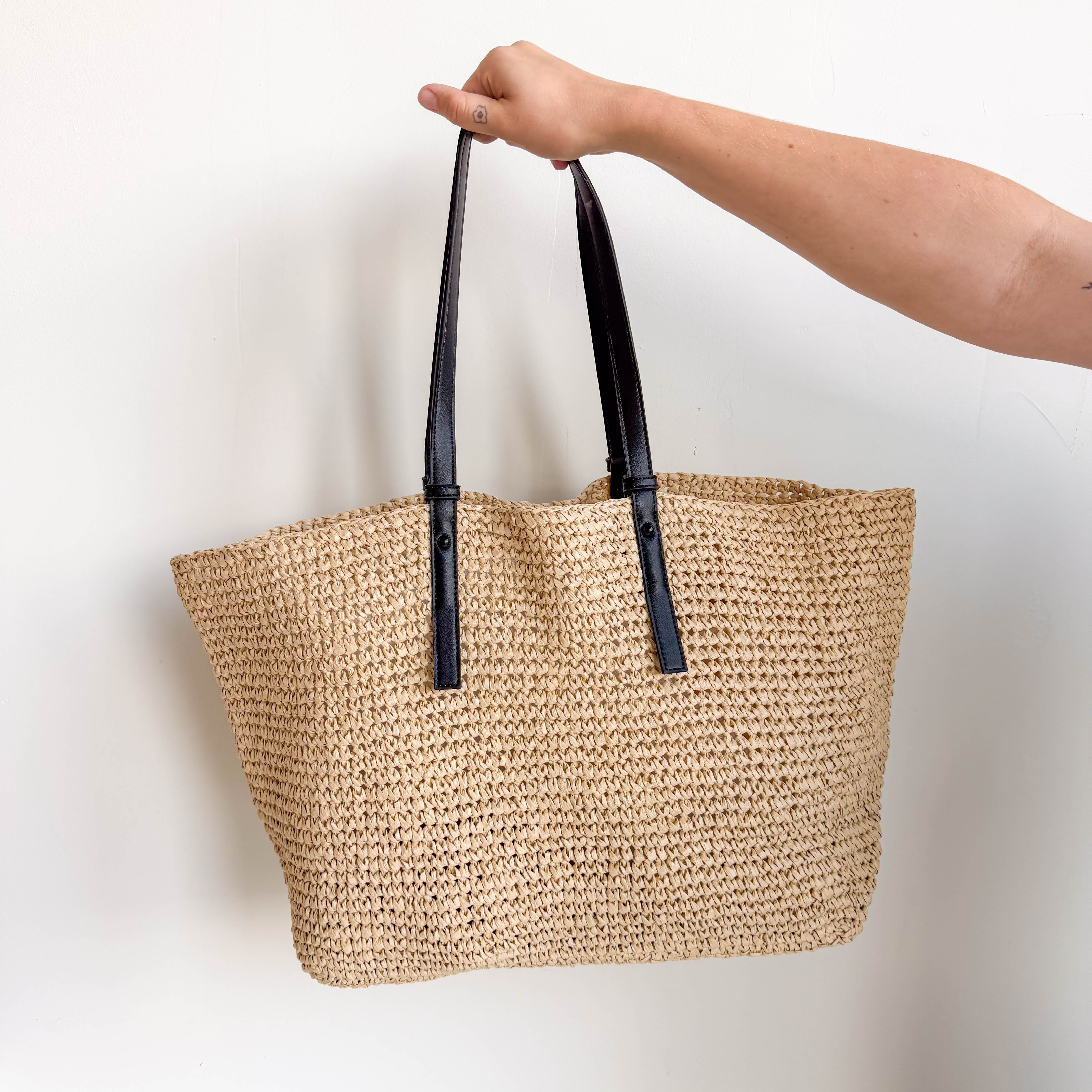 Monk + Anna Kami Straw Bag