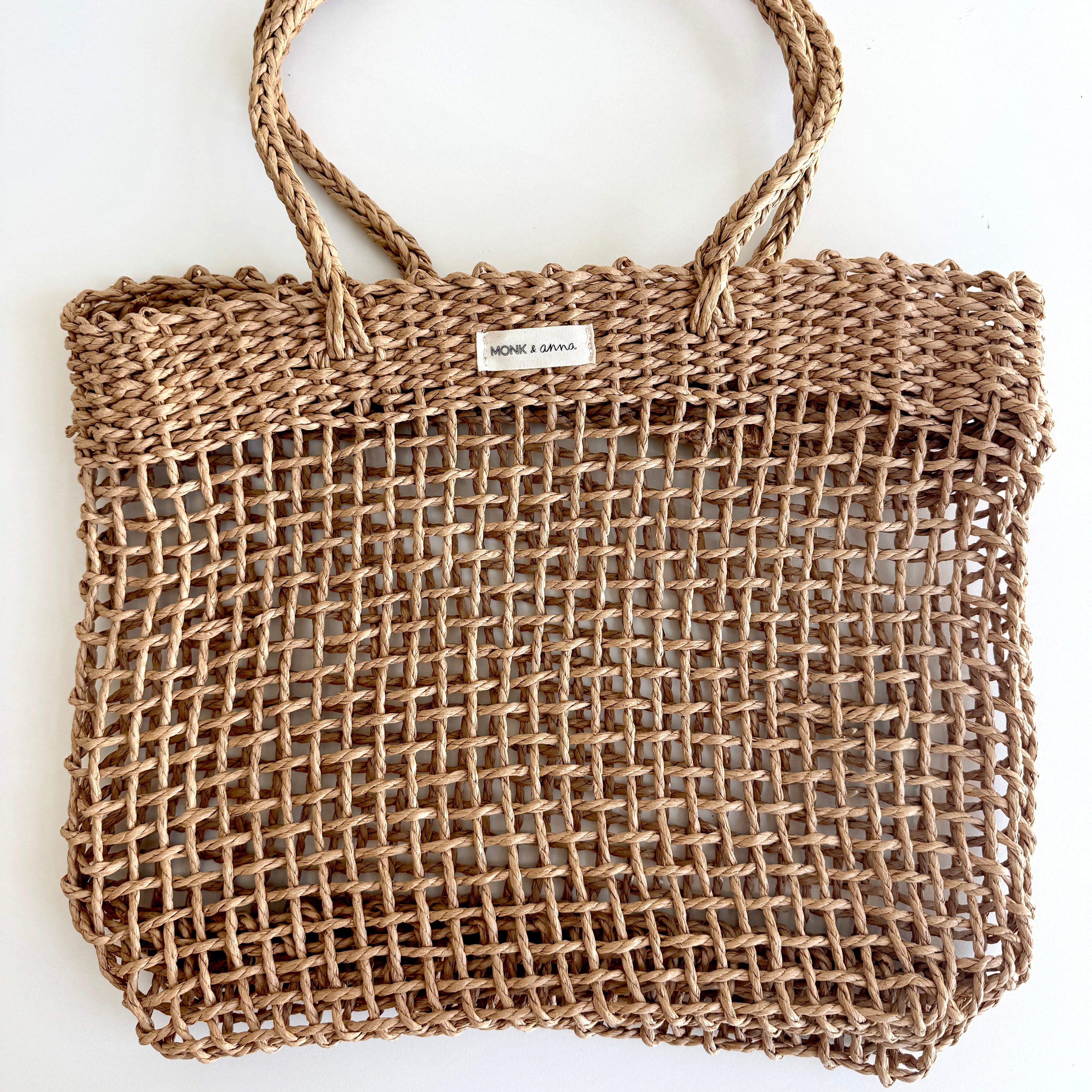 Monk + Anna Akera Woven Straw Bag