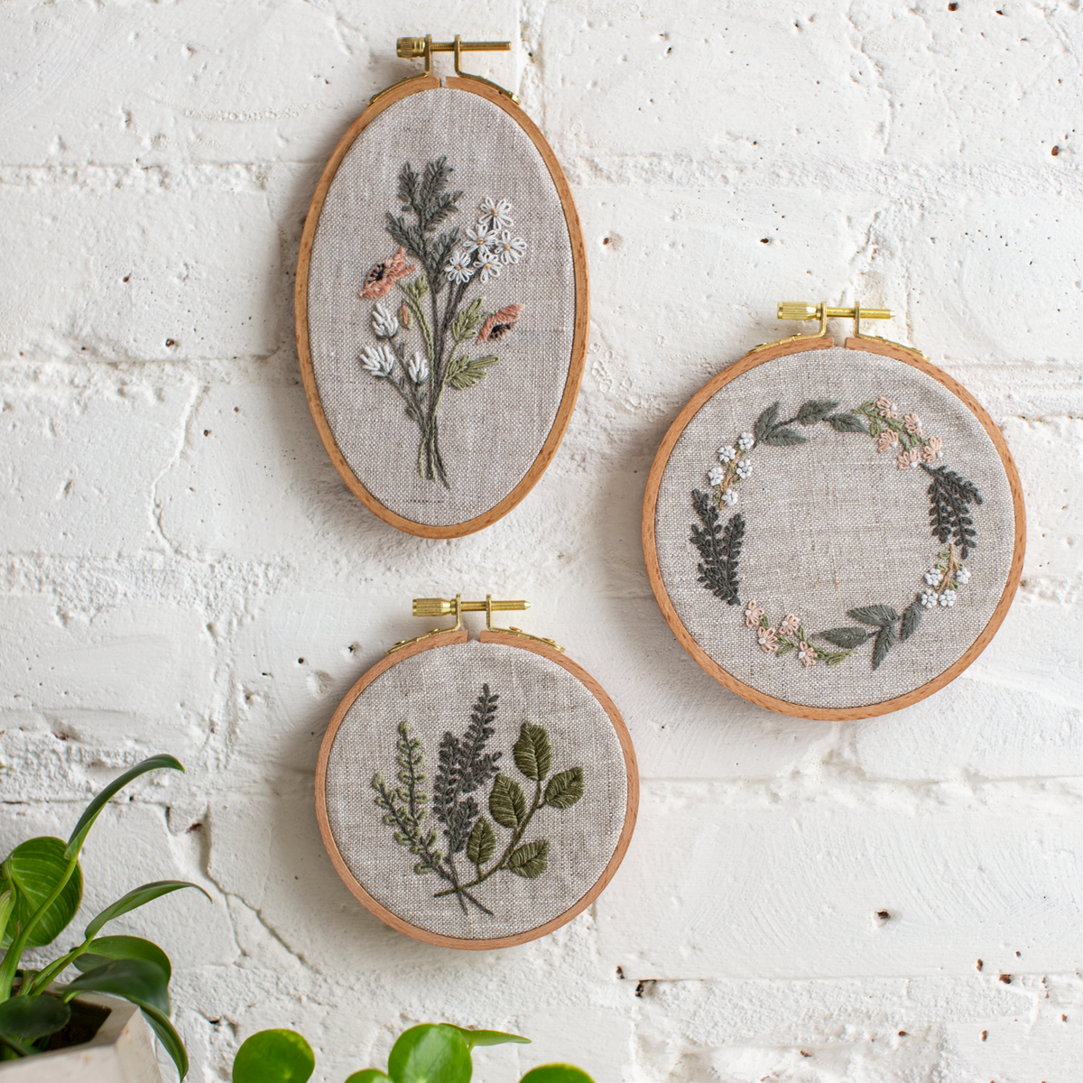 Botanical Trio Embroidery Kit