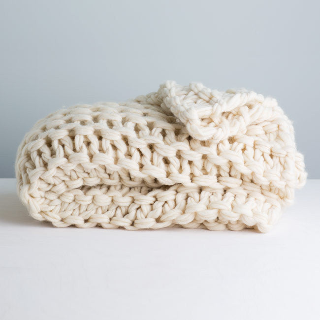 Arm Knit Garter Stitch Blanket Pattern